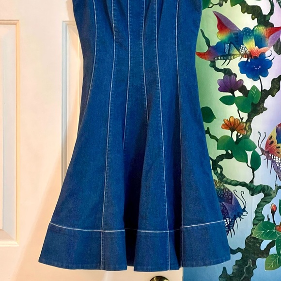 🌺🎉HP🎉🌺 NWT Staud Wells Denim Mini Dress - Picture 14 of 16
